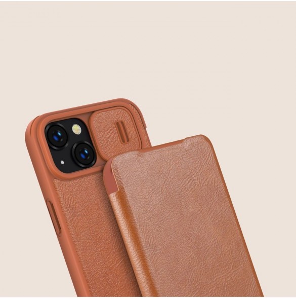 Nillkin Qin Pro Läderfodral iPhone 14 Plus 6.7 2022 Röd