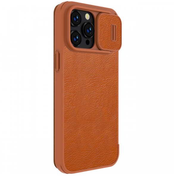 Nillkin Qin Pro Läderfodral iPhone 14 Pro 6.1 2022 Brun