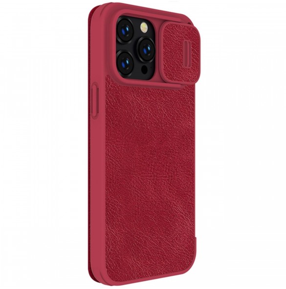 Nillkin Qin Pro Läderfodral iPhone 14 Pro 6.1 2022 Röd