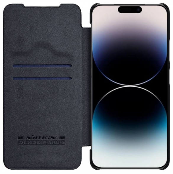 Nillkin Qin Pro Läderfodral iPhone 14 Pro Max 6.7 2022 Svart