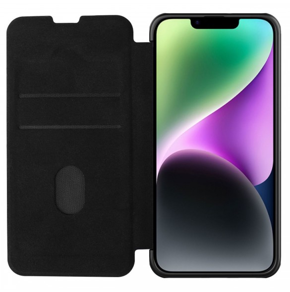 Nillkin Qin Pro Läderfodral-enligt läder iPhone 14 Plus 6.7 2022 Classic Black