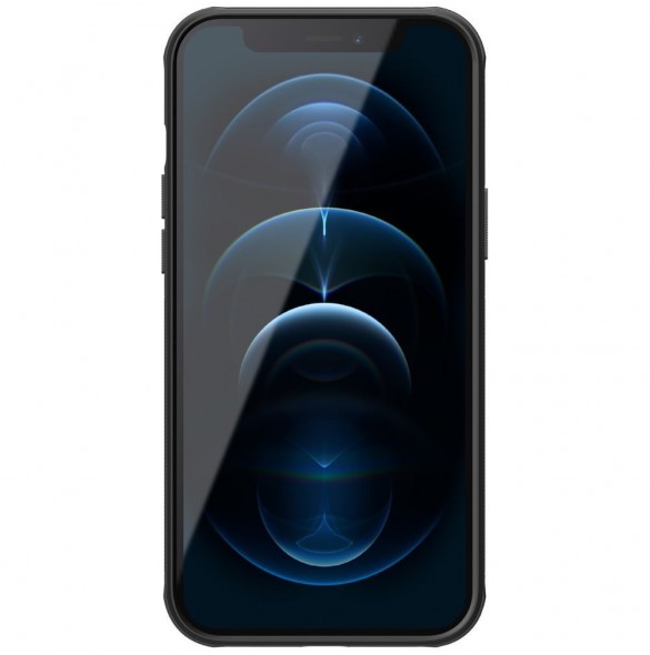 Nillkin Super Frosted Shield Fodral + stöd för iPhone 12 Pro Max svart