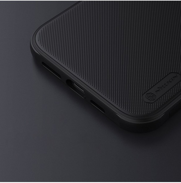 Nillkin Super Frosted Shield Fodral + stöd för iPhone 12 Pro Max svart