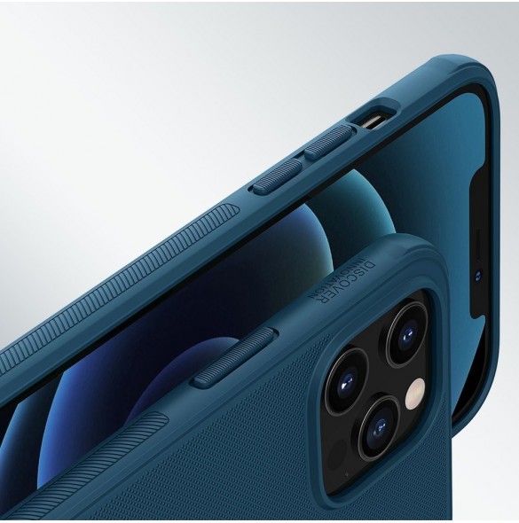 Nillkin Super Frosted Shield Fodral + stöd för iPhone 12 Pro Max svart