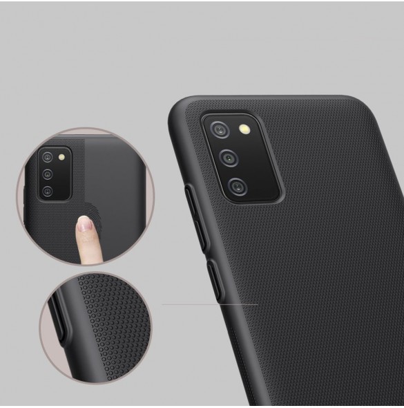 Nillkin Super Frosted Shield Fodral + stöd för Samsung Galaxy A02s EU svart