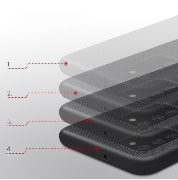 Nillkin Super Frosted Shield Fodral + stöd för Samsung Galaxy A02s EU svart