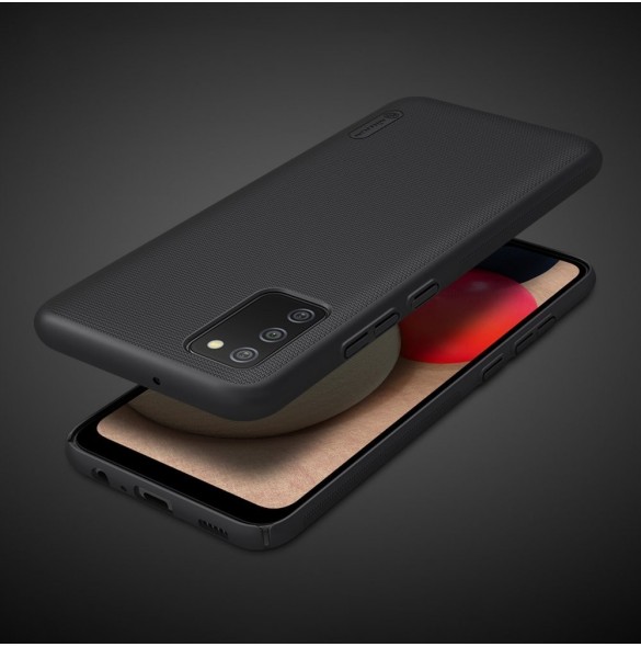 Nillkin Super Frosted Shield Fodral + stöd för Samsung Galaxy A02s EU svart