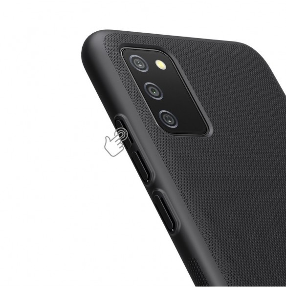 Nillkin Super Frosted Shield Fodral + stöd för Samsung Galaxy A02s EU svart