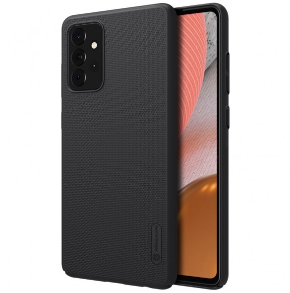 Nillkin Super Frosted Shield Fodral + stöd för Samsung Galaxy A72 4G svart