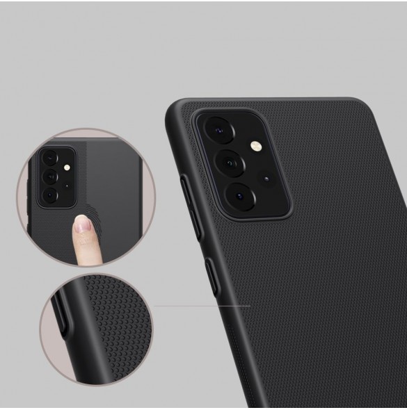 Nillkin Super Frosted Shield Fodral + stöd för Samsung Galaxy A72 4G svart