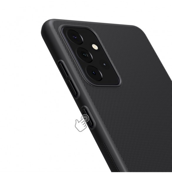 Nillkin Super Frosted Shield Fodral + stöd för Samsung Galaxy A72 4G svart