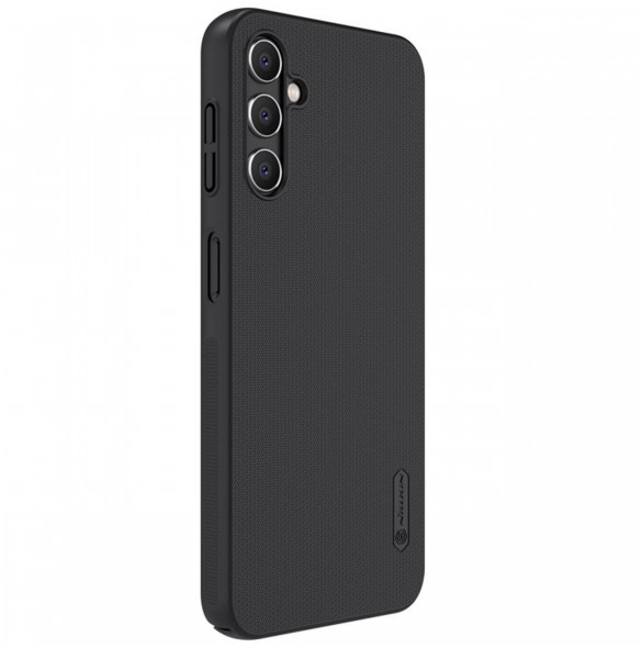 Nillkin Super Frosted Shield-fodral för Samsung Galaxy A14 5G / Galaxy A14-skal + telefonställ svart
