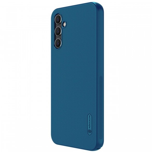 Nillkin Super Frosted Shield-fodral för Samsung Galaxy A14 5G / Galaxy A14-skal + telefonstativ blå