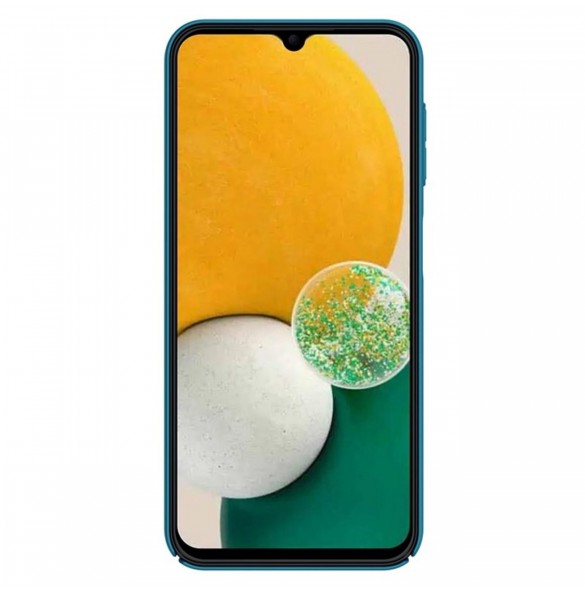 Nillkin Super Frosted Shield-fodral för Samsung Galaxy A14 5G / Galaxy A14-skal + telefonstativ blå