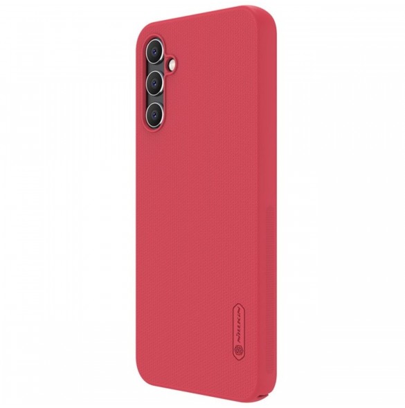 Nillkin Super Frosted Shield-fodral för Samsung Galaxy A14 5G / Galaxy A14-skal + telefonställ rött