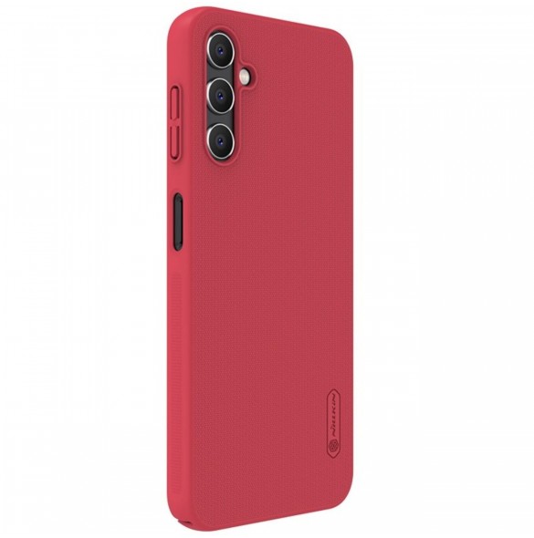 Nillkin Super Frosted Shield-fodral för Samsung Galaxy A14 5G / Galaxy A14-skal + telefonställ rött