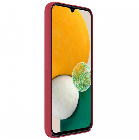Nillkin Super Frosted Shield-fodral för Samsung Galaxy A14 5G / Galaxy A14-skal + telefonställ rött