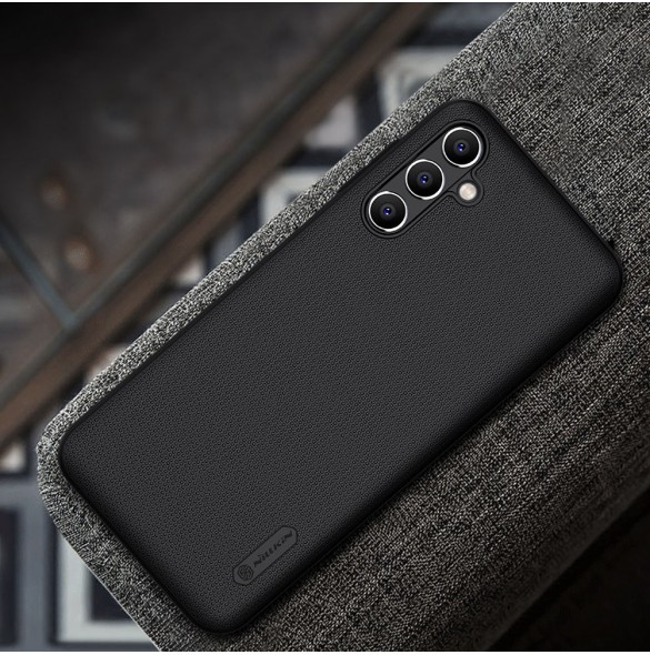 Nillkin Super Frosted Shield-fodral för Samsung Galaxy A14 5G / Galaxy A14-skal + telefonställ rött