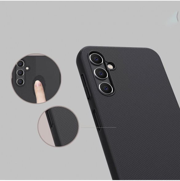Nillkin Super Frosted Shield-fodral för Samsung Galaxy A14 5G / Galaxy A14-skal + telefonställ rött
