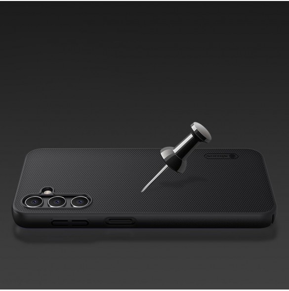 Nillkin Super Frosted Shield-fodral för Samsung Galaxy A14 5G / Galaxy A14-skal + telefonställ rött