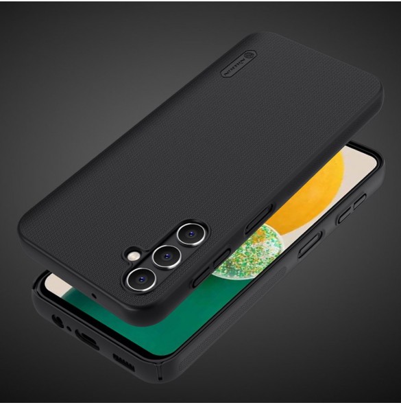 Nillkin Super Frosted Shield-fodral för Samsung Galaxy A14 5G / Galaxy A14-skal + telefonställ rött