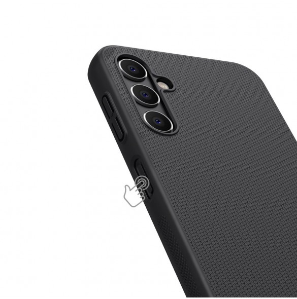 Nillkin Super Frosted Shield-fodral för Samsung Galaxy A14 5G / Galaxy A14-skal + telefonställ rött