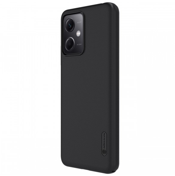 Nillkin Super Frosted Shield-fodral för Xiaomi Redmi Note 12 5G / Poco X5 5G skal + telefonställ svart