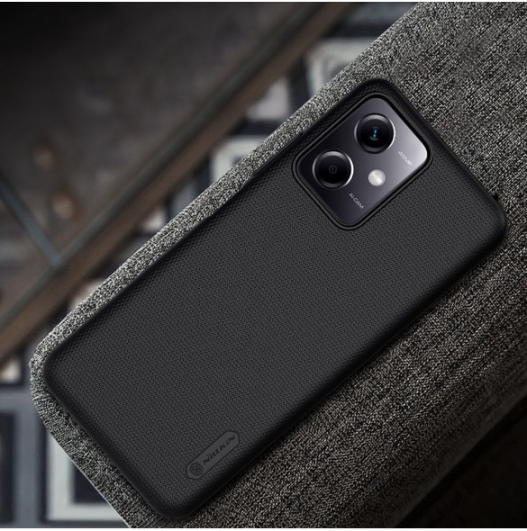 Nillkin Super Frosted Shield-fodral för Xiaomi Redmi Note 12 5G / Poco X5 5G skal + telefonställ svart