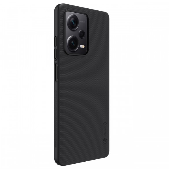 Nillkin Super Frosted Shield-fodral till Xiaomi Redmi Note 12 Pro+ skal + telefonställ svart
