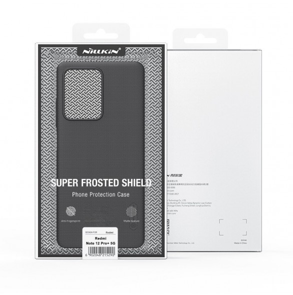 Nillkin Super Frosted Shield-fodral till Xiaomi Redmi Note 12 Pro+ skal + telefonställ svart