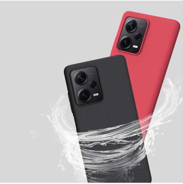 Nillkin Super Frosted Shield-fodral till Xiaomi Redmi Note 12 Pro+ skal + telefonställ svart