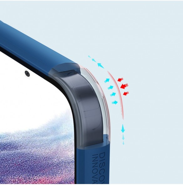 Nillkin Super Frosted Shield Pro-fodral för Samsung Galaxy A54 5G pansarskal + telefonställ blå