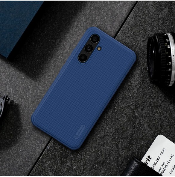 Nillkin Super Frosted Shield Pro-fodral för Samsung Galaxy A54 5G pansarskal + telefonställ blå