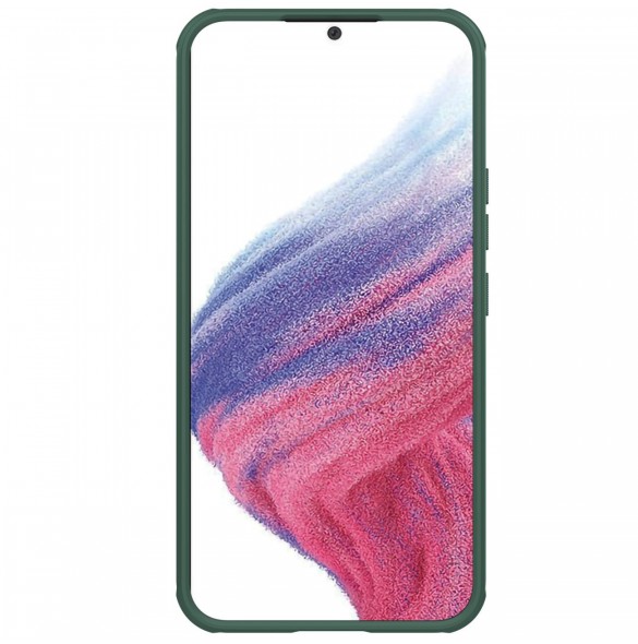 Nillkin Super Frosted Shield Pro-fodral för Samsung Galaxy A54 5G Pansarskal + Telefonställ Grön