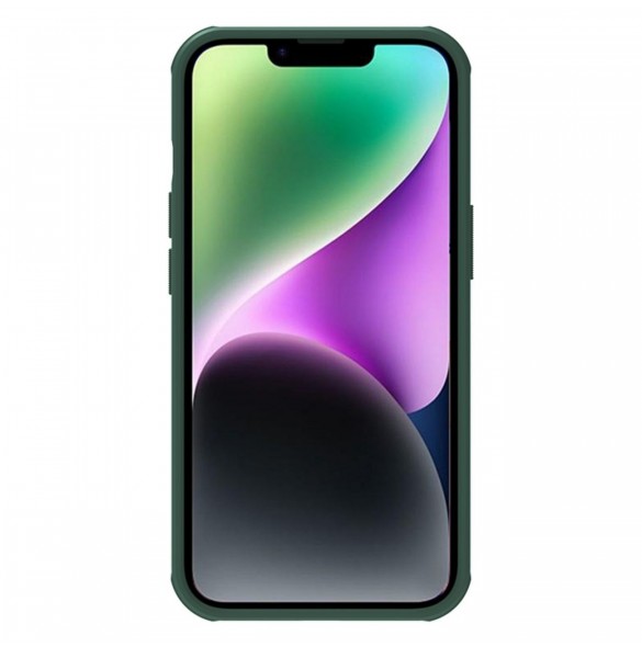 Nillkin Super Frosted Shield Pro fodral iPhone 14 / iPhone 13 bakskal grön