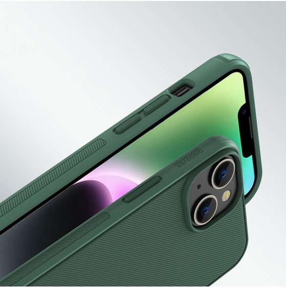 Nillkin Super Frosted Shield Pro fodral iPhone 14 / iPhone 13 bakskal grön