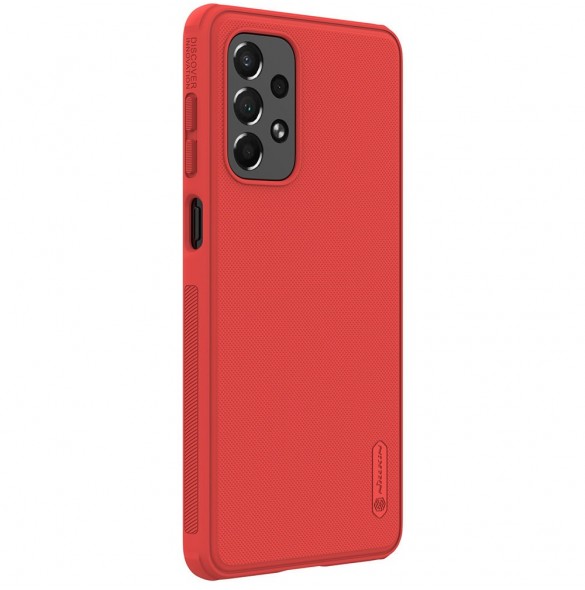 Nillkin Super Frosted Shield Pro hållbart skal till Samsung Galaxy A73 röd