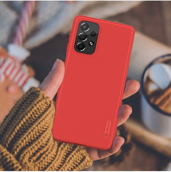 Nillkin Super Frosted Shield Pro hållbart skal till Samsung Galaxy A73 röd