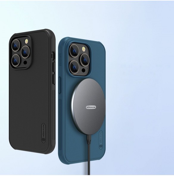 Nillkin Super Frosted Shield Pro magnetfodral iPhone 14 Pro 6.1 2022 Blå
