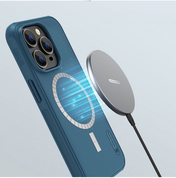 Nillkin Super Frosted Shield Pro magnetfodral iPhone 14 Pro 6.1 2022 Blå