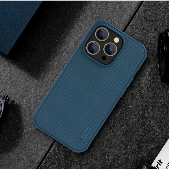 Nillkin Super Frosted Shield Pro magnetfodral iPhone 14 Pro 6.1 2022 Blå