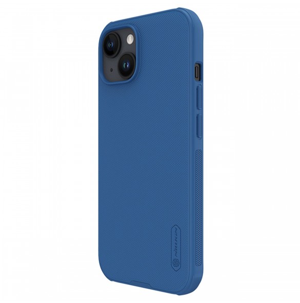 Nillkin Super Frosted Shield Pro förstärkt skal till iPhone 15 - blå