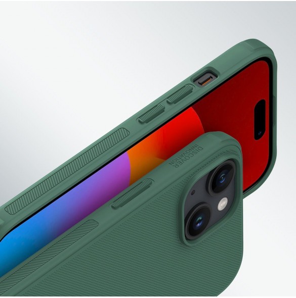 Nillkin Super Frosted Shield Pro förstärkt skal till iPhone 15 - blå