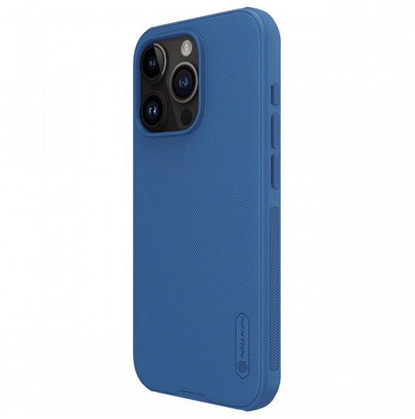 Nillkin Super Frosted Shield Pro förstärkt skal till iPhone 15 Pro - blå