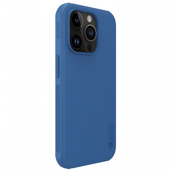 Nillkin Super Frosted Shield Pro förstärkt skal till iPhone 15 Pro - blå