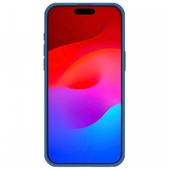 Nillkin Super Frosted Shield Pro förstärkt skal till iPhone 15 Pro Max - blå
