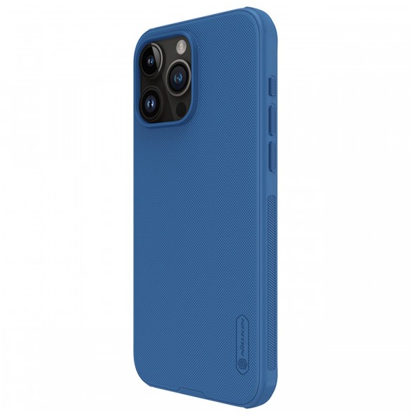 Nillkin Super Frosted Shield Pro förstärkt skal till iPhone 15 Pro Max - blå