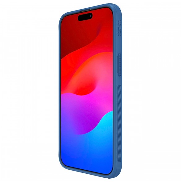 Nillkin Super Frosted Shield Pro förstärkt skal till iPhone 15 Pro Max - blå