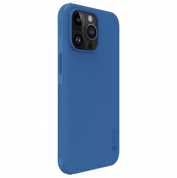 Nillkin Super Frosted Shield Pro förstärkt skal till iPhone 15 Pro Max - blå