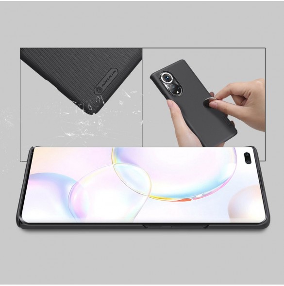 Nillkin Super Frosted Shield härdat fodral + ställ Honor 50 Pro svart